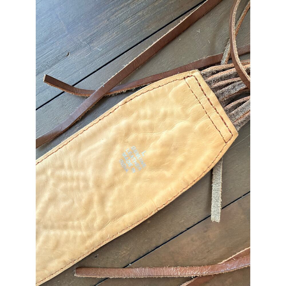 Express Bohemian Leather Wrap Belt Large - Picture 4 of 4